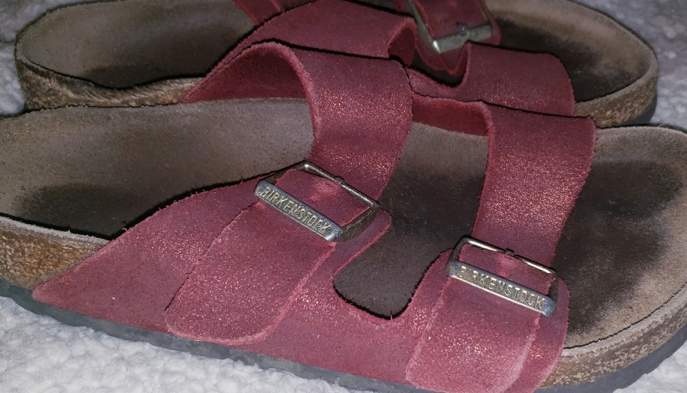 Birkenstock shimmer red 5.5 /36